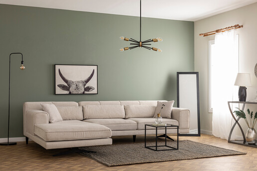 Kutna garnitura, JIVAGO, bež, lijeva, Jivago Corner Left (Chl-2R) - Beige