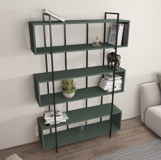 Polica za knjige, Bruti - Green, Black