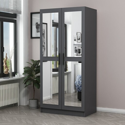 Garderoba, Kale Mirror Anthracite - 210