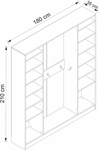 Stalak za hodnik, Noah - 8200