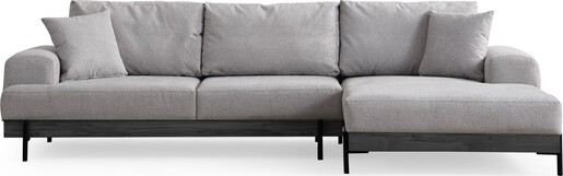 Kutna garnitura Eti crna desni - sivi