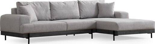 Kutna garnitura Eti crna desni - sivi