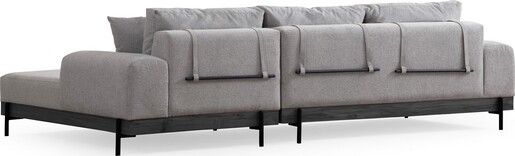 Kutna garnitura Eti crna desni - sivi