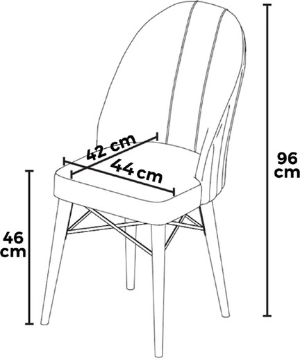 Set stolica (6 komada) NOVA
