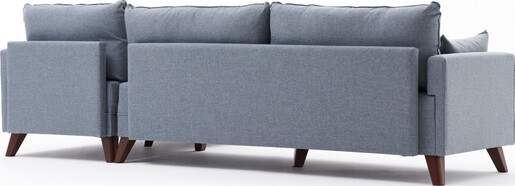 Kutna garnitura, Plava, Bella Soft Köşe Koltuk Right - Blue