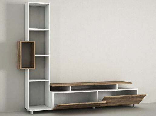 TV jedinica, Bijela boja Orah, Tulip - White, Walnut