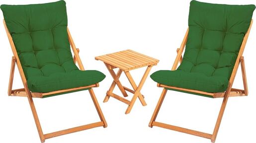 Set vrtnog namještaja - stol i stolice (3 komada) Ezequiel