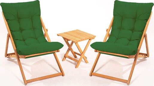 Set vrtnog namještaja - stol i stolice (3 komada) Ezequiel