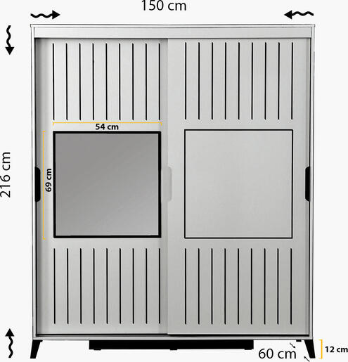 Garderoba, Pasific Home Fuga - 150 Ceviz Dolap