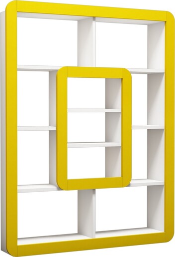 Polica za knjige, Orkide - White, Yellow