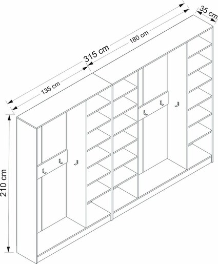 Stalak za hodnik, Noah - 8205