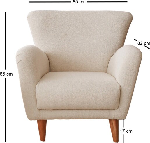 Fotelja Teddy - bijela