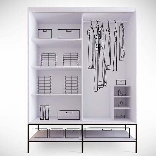 Garderoba, Martin Sürgülü 150 - White