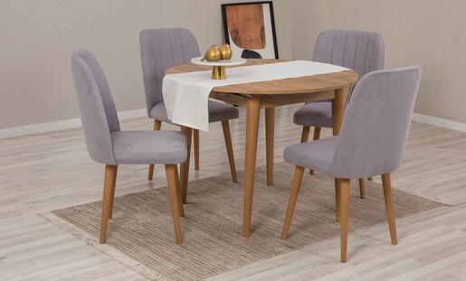 Proširivi blagavaonski stol i stolice (5 komada) Lorelei