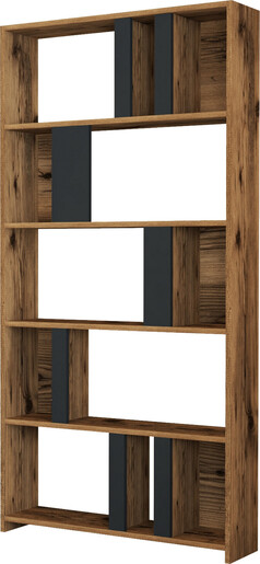 Polica za knjige, Lima - Walnut, Anthracite