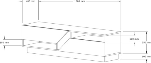TV stalak KOZA, boja Travertine