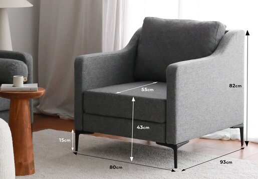 Fotelja Nordi - sivi