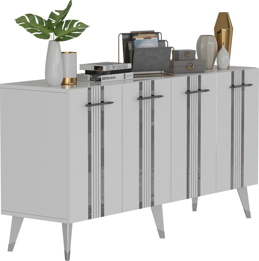 Konzola, Asel - White, Silver