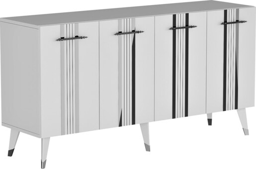 Konzola, Asel - White, Silver
