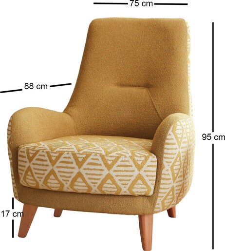Fotelja Aztek - žuta