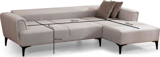 Kutna garnitura na razvlačenje Hamlet desni- Ecru