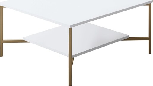 Stolić za kavu, Gold Line - White, Black