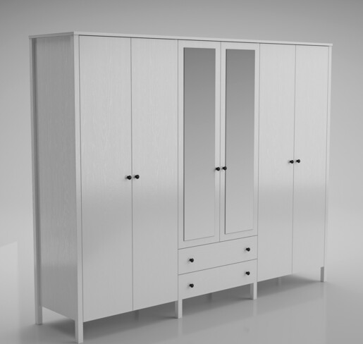 Ormar za odjeću ELI, drveno, bijela boja