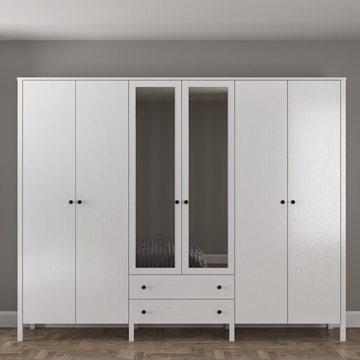 Ormar za odjeću ELI, drveno, bijela boja