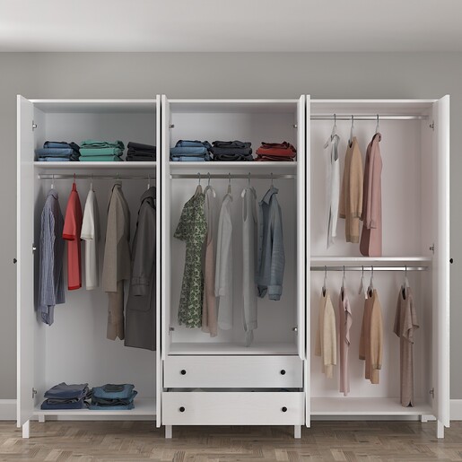 Ormar za odjeću ELI, drveno, bijela boja