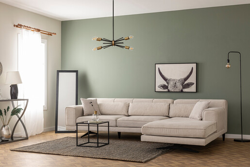 Kutna garnitura, JIVAGO, bež, desna, Jivago Corner Right (L2-Chl) - Beige