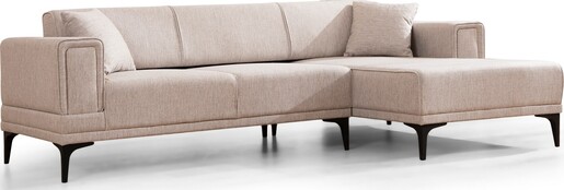 Kutna garnitura na razvlačenje Horizon desni - svjetlo smeđa