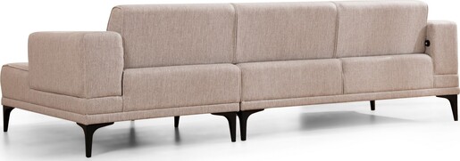 Kutna garnitura na razvlačenje Horizon desni - svjetlo smeđa