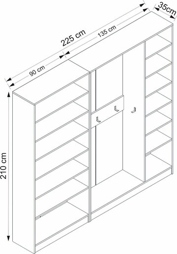 Stalak za hodnik, Noah - 8460