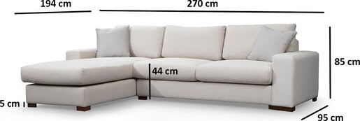 Kutna garnitura, LOOP 17, bež, Loop 17