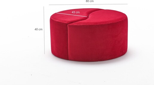 Tabure, Crvena, Alis Puf - Red