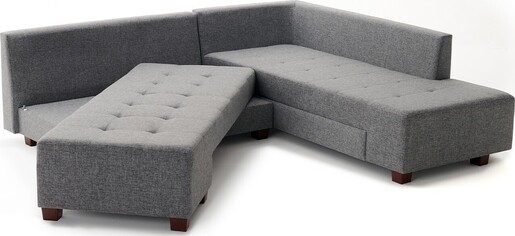 Kutna garnitura na razvlačenje, Sivo, Manama Corner Sofa Bed Right - Grey