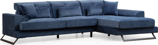 Kutna garnitura, Mornarsko plava, Frido Right (L3+Chl) - Navy Blue