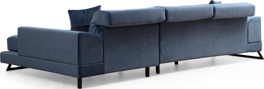 Kutna garnitura, Mornarsko plava, Frido Right (L3+Chl) - Navy Blue