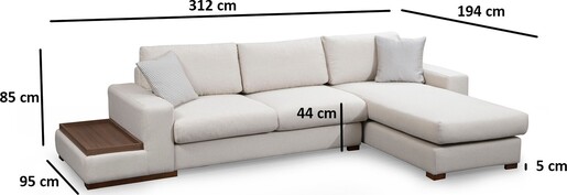 Kutna garnitura, LOOP 19, bež, Loop 19