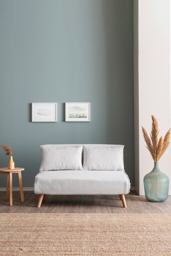 Dvosjed, Folde 2-Seater - Teddy Fabric - Cream