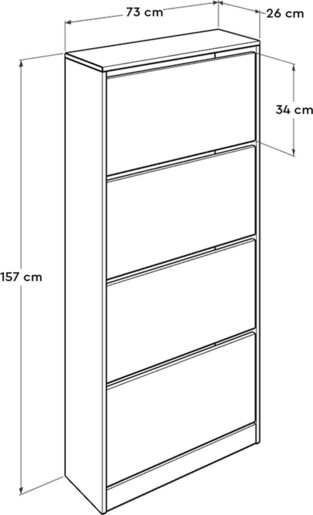 Ormarić za cipele, Bijela boja, SHC-540-BB-1
