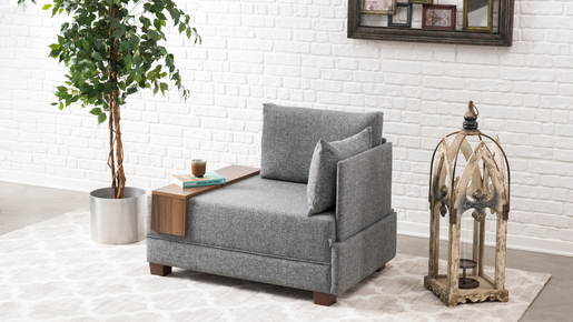 Sofa, Sivo, Fly Armchair Right - Grey