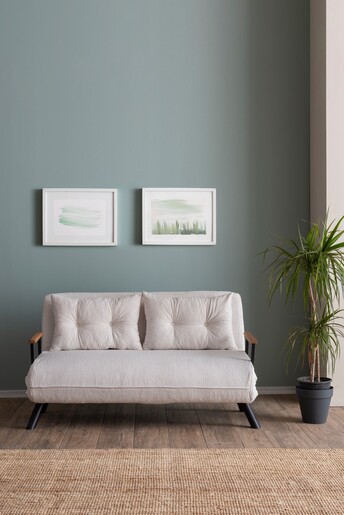 Dvosjed, Sando 2-Seater - Teddy Fabric - Cream