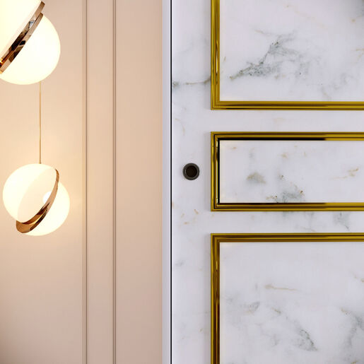 Garderoba, Martin Sürgülü 190 - White, Black, Gold