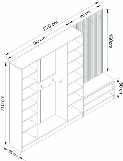 Stalak za hodnik, Noah - 8297