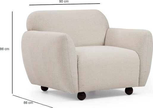 Fotelja EDDY bež, Eddy - Cream
