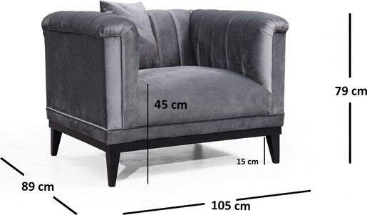 Fotelja wing TRENDY, Trendy - Dark Grey