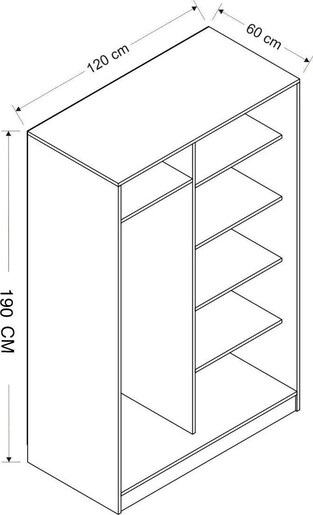 Garderoba, Kale White Stone - 2312