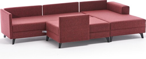 Kutna garnitura na razvlačenje, Bordo crvena, Efsun - Claret Red