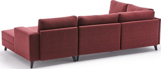 Kutna garnitura na razvlačenje, Bordo crvena, Efsun - Claret Red